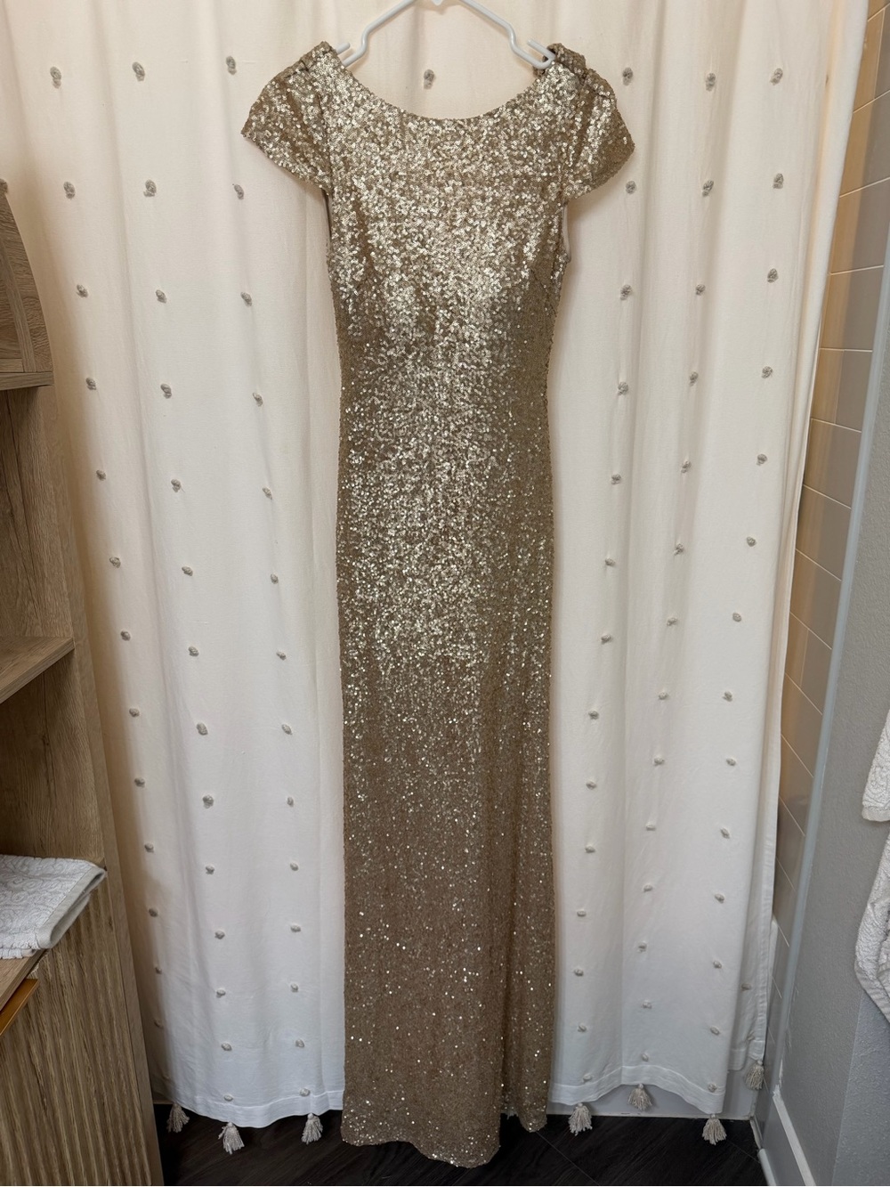 SORELLA VITA Gold Sequin Maxi Dress